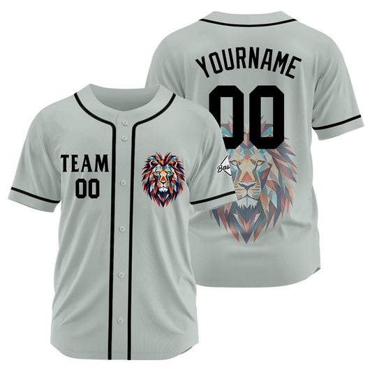 Benutzerdefinierte Baseball Jersey Personalisierte Baseball Shirt genäht und Druck Grau