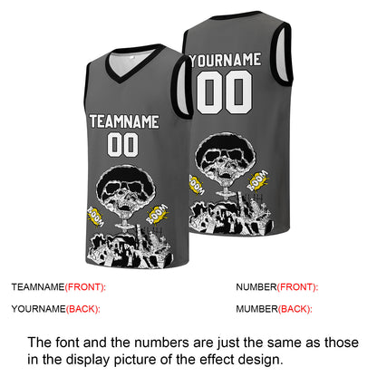 Individuelle Basketball-Jersey für Männer und Frauen. Gestickter und gedruckter Name, Nummer und Logo