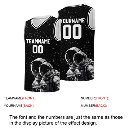 Individuelle Basketball-Jersey für Männer und Frauen. Gestickter und gedruckter Name, Nummer und Logo