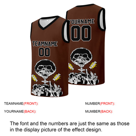Individuelle Basketball-Jersey für Männer und Frauen. Gestickter und gedruckter Name, Nummer und Logo