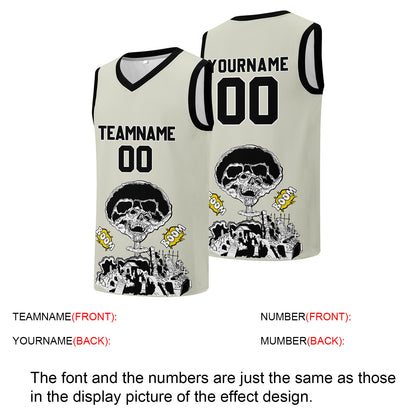 Individuelle Basketball-Jersey für Männer und Frauen. Gestickter und gedruckter Name, Nummer und Logo
