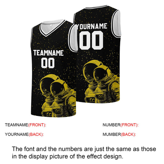 Individuelle Basketball-Jersey für Männer und Frauen. Gestickter und gedruckter Name, Nummer und Logo