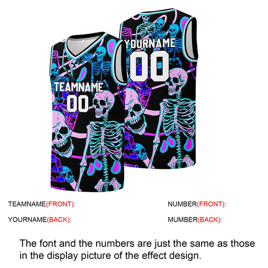 Individuelle Basketball-Jersey für Männer und Frauen. Gestickter und gedruckter Name, Nummer und Logo