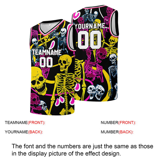 Individuelle Basketball-Jersey für Männer und Frauen. Gestickter und gedruckter Name, Nummer und Logo