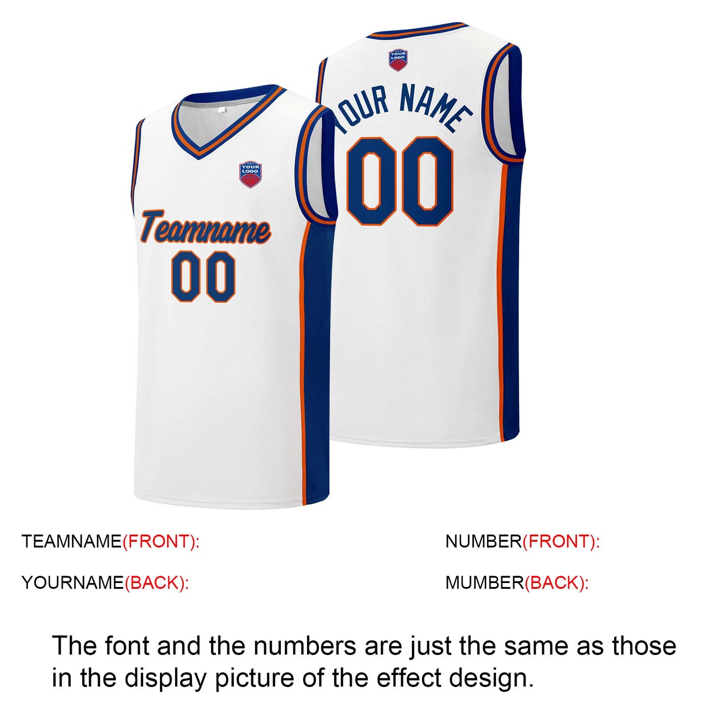 Individuelle Basketball-Jersey-Shorts für Männer und Frauen. Gestickter und gedruckter Name, Nummer und Logo Weiß