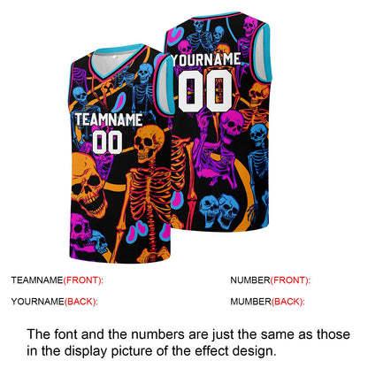 Individuelle Basketball-Jersey für Männer und Frauen. Gestickter und gedruckter Name, Nummer und Logo