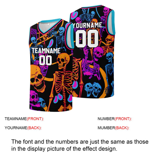 Individuelle Basketball-Jersey für Männer und Frauen. Gestickter und gedruckter Name, Nummer und Logo