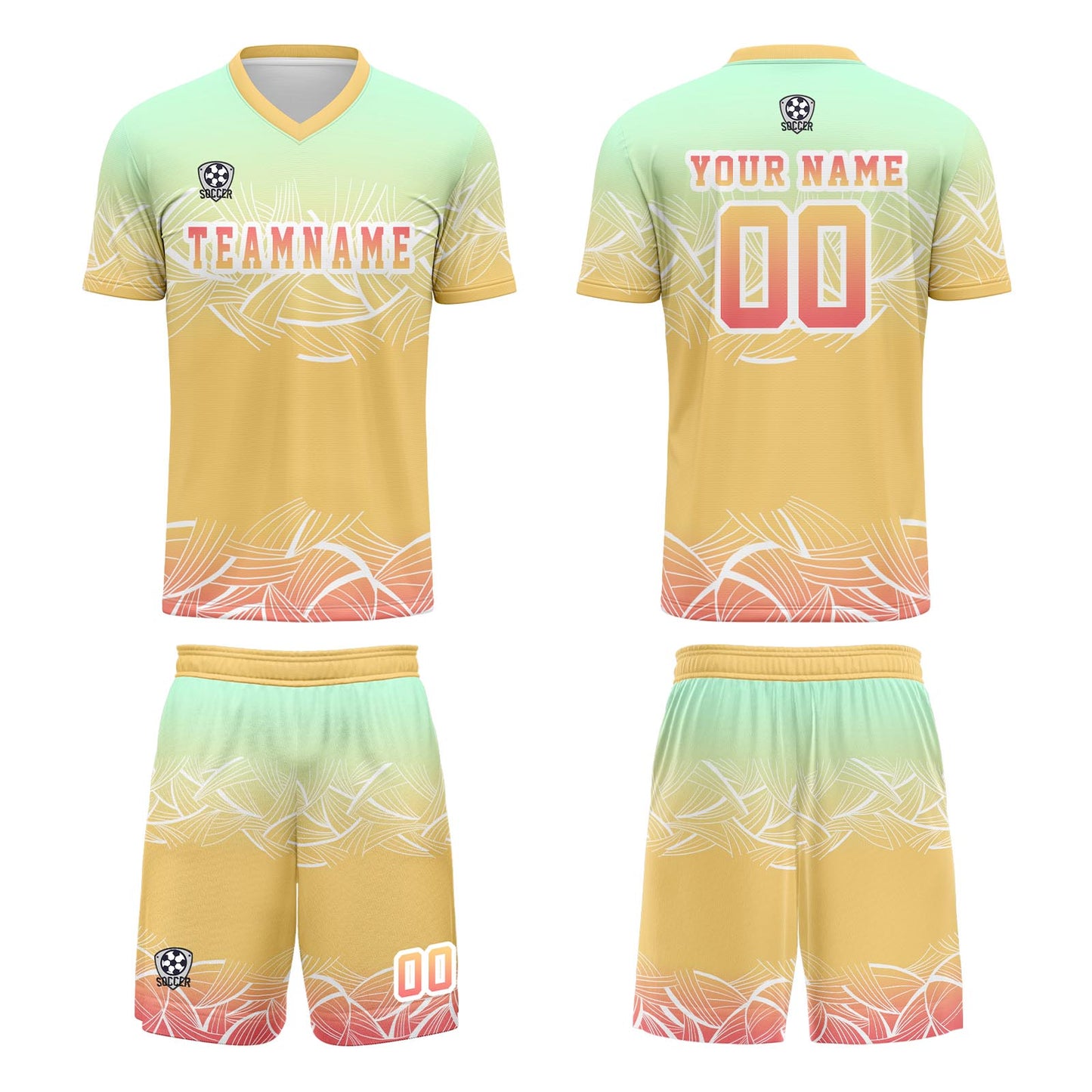 Benutzerdefinierte Minze Grün Trikots für Männer Frauen Personalisierte Fußball Uniformen für Erwachsene und Kind