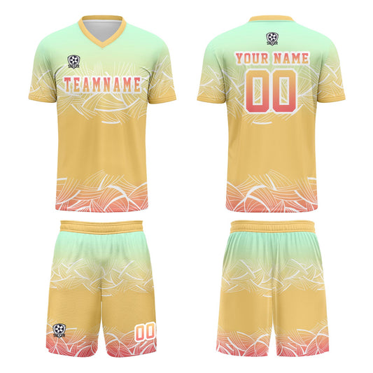Benutzerdefinierte Minze Grün Trikots für Männer Frauen Personalisierte Fußball Uniformen für Erwachsene und Kind