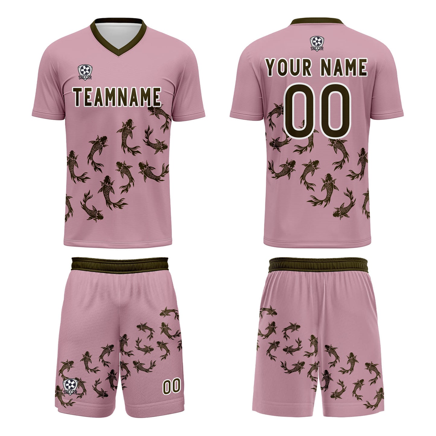 Benutzerdefinierte Rosa Trikots für Männer Frauen Personalisierte Fußball Uniformen für Erwachsene und Kind