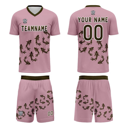 Benutzerdefinierte Rosa Trikots für Männer Frauen Personalisierte Fußball Uniformen für Erwachsene und Kind