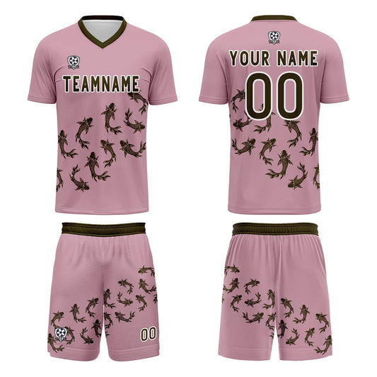 Benutzerdefinierte Rosa Trikots für Männer Frauen Personalisierte Fußball Uniformen für Erwachsene und Kind