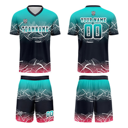 Benutzerdefinierte Limette  Grün Schwarz Trikots für Männer Frauen Personalisierte Fußball Uniformen für Erwachsene und Kind