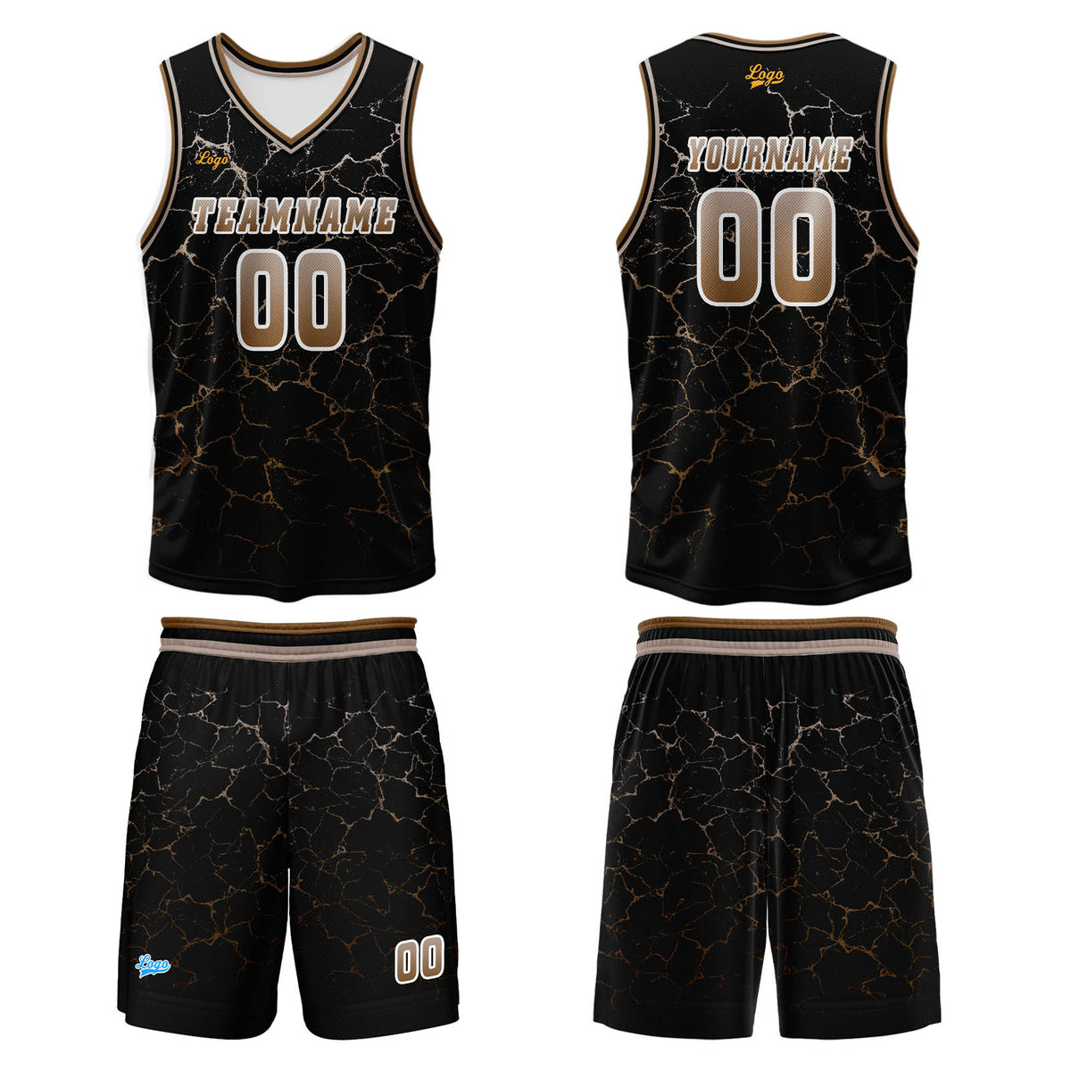 Benutzerdefinierter Braun Basketball Jersey Uniform Anzug gedruckt Ihr Logo Name Nummer