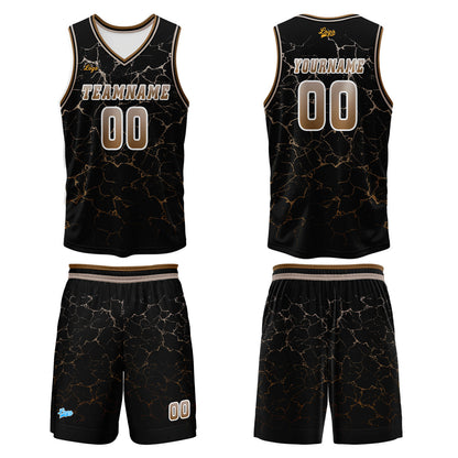 Benutzerdefinierter Braun Basketball Jersey Uniform Anzug gedruckt Ihr Logo Name Nummer