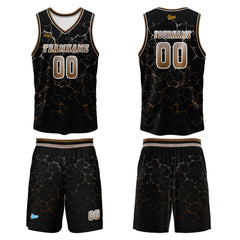 Benutzerdefinierter Braun Basketball Jersey Uniform Anzug gedruckt Ihr Logo Name Nummer