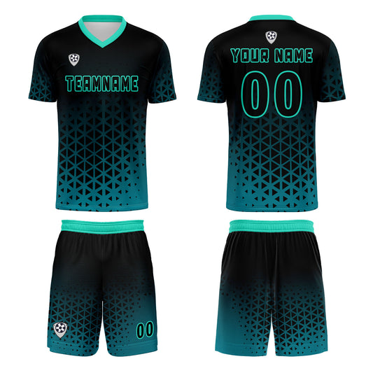 Benutzerdefinierte Grün Trikots für Männer Frauen Personalisierte Fußball Uniformen für Erwachsene und Kind