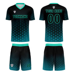 Benutzerdefinierte Grün Trikots für Männer Frauen Personalisierte Fußball Uniformen für Erwachsene und Kind