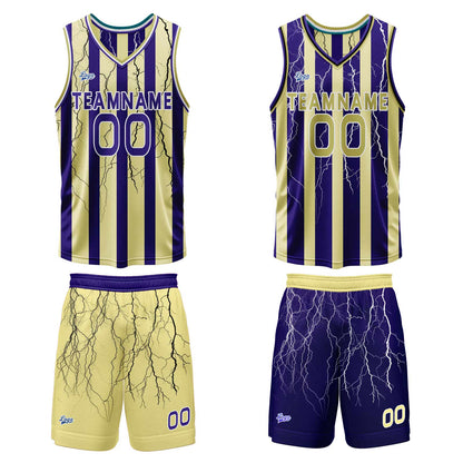 Benutzerdefinierte Gelb Blau Reversible Basketball Jersey Personalisierte Print Name Nummer Logo