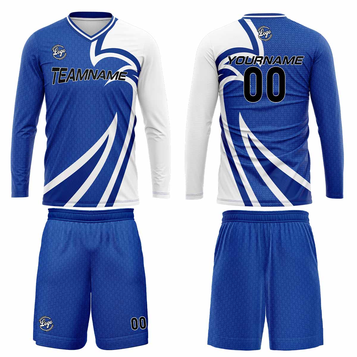 Kundenspezifisches Blau Basketball Fußball Schießen langes T-Shirt für Erwachsene und Kinder