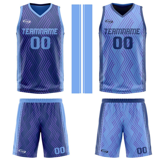Benutzerdefinierte Marine Blau Reversible Basketball Jersey Personalisierte Drucken Name Nummer Logo