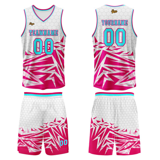 Benutzerdefinierter Pulver Blau Basketball Jersey Uniform Anzug gedruckt Ihr Logo Name Nummer