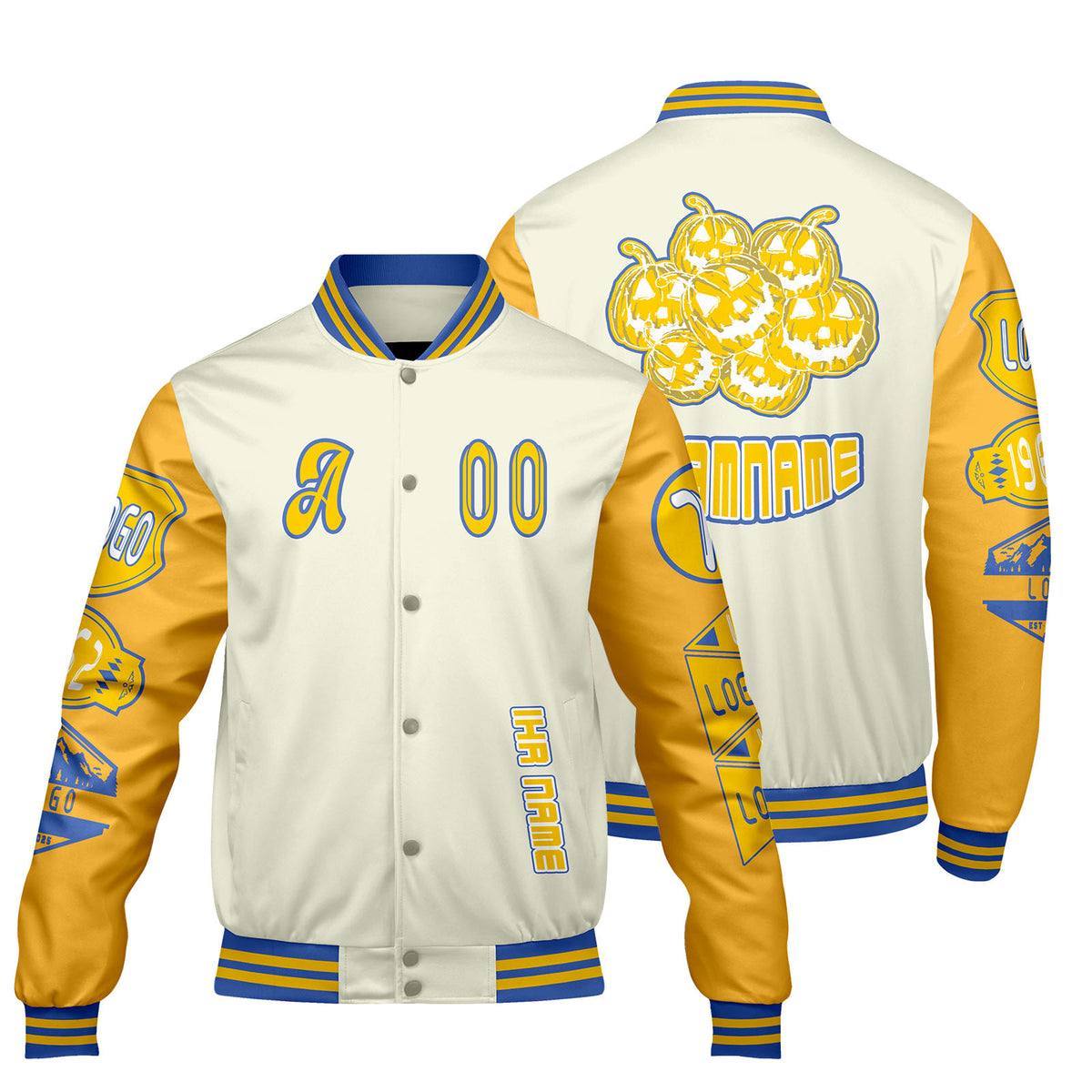 Maßgeschneiderte Rosa Gelb Letterman Varsity Jacket Individuelle Stickerei  Druck nach Ihrem Wunsch