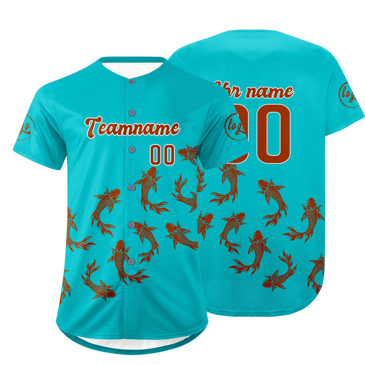 Benutzerdefiniert Cyan Orange Personalisierter Baseball Jersey mit Farbverlauf Team Uniform mit Namen und Nummer