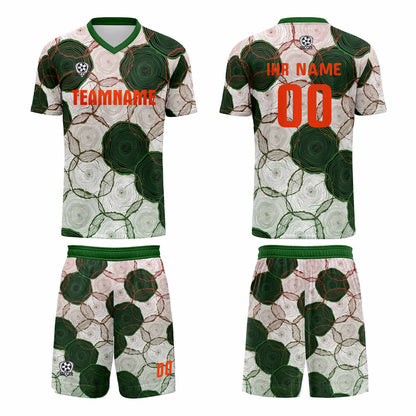 Benutzerdefinierte Dunkel Grün Rot Trikots für Männer Frauen Personalisierte Fußball Uniformen für Erwachsene und Kind