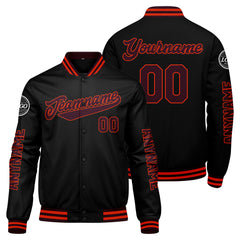 Maßgeschneiderte Braun Schwarz Orange Letterman Varsity Jacket Individuelle Stickerei Druck nach Ihrem Wunsch