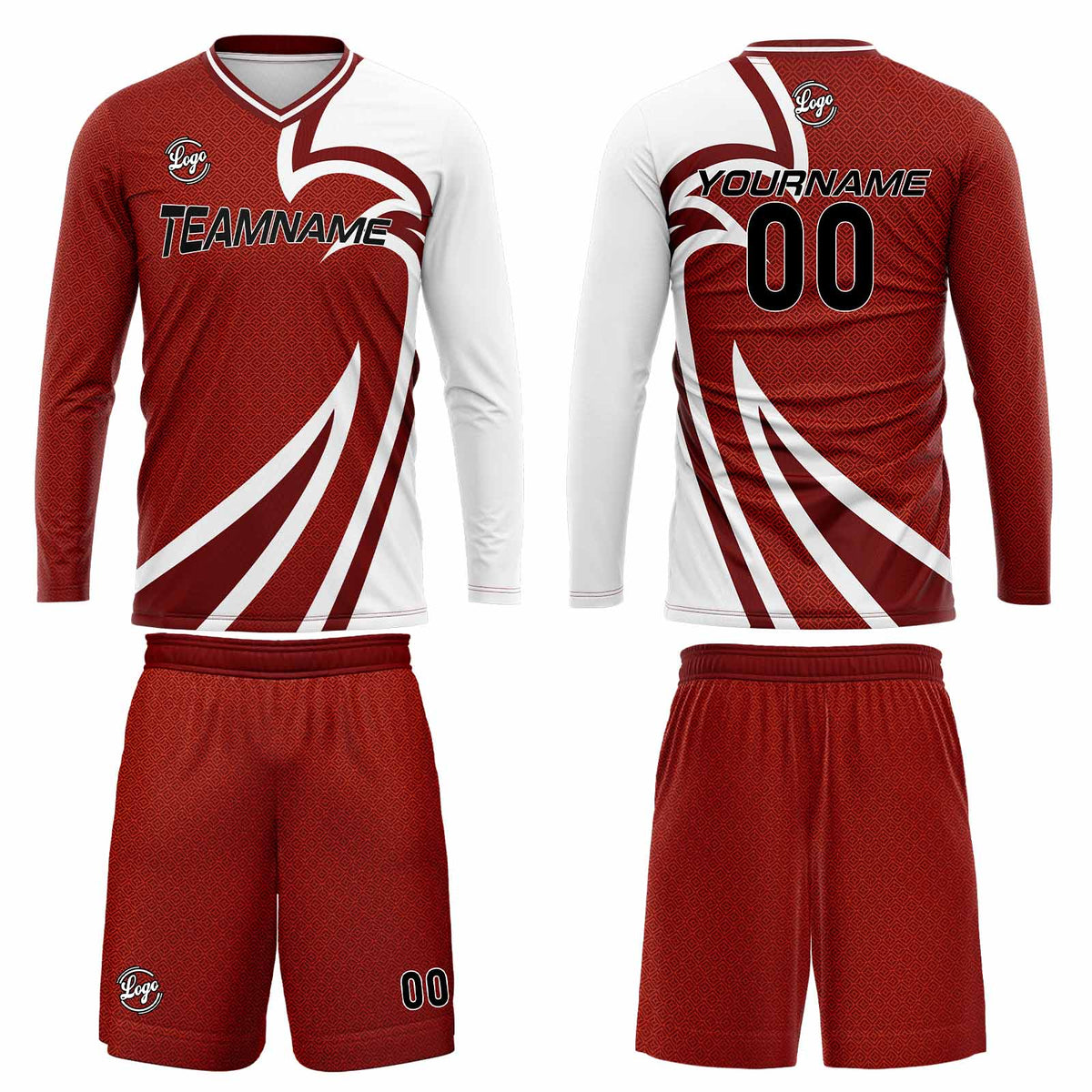 Kundenspezifisches Rot Basketball Fußball Schießen langes T-Shirt für Erwachsene und Kinder