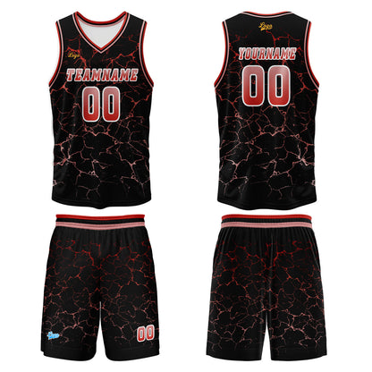 Benutzerdefinierter Rot  Basketball Jersey Uniform Anzug gedruckt Ihr Logo Name Nummer