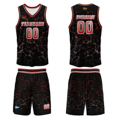 Benutzerdefinierter Rot  Basketball Jersey Uniform Anzug gedruckt Ihr Logo Name Nummer