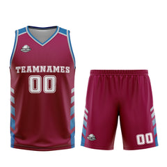 Benutzerdefinierter Lila Blau Basketball Jersey Uniform Anzug gedruckt Ihr Logo Name Nummer