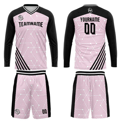 Kundenspezifisches Schwarz Rosa Basketball Fußball Schießen langes T-Shirt für Erwachsene und Kinder