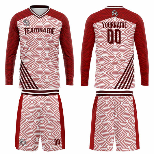 Kundenspezifisches Rot Basketball Fußball Schießen langes T-Shirt für Erwachsene und Kinder