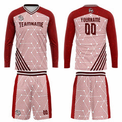 Kundenspezifisches Rot Basketball Fußball Schießen langes T-Shirt für Erwachsene und Kinder