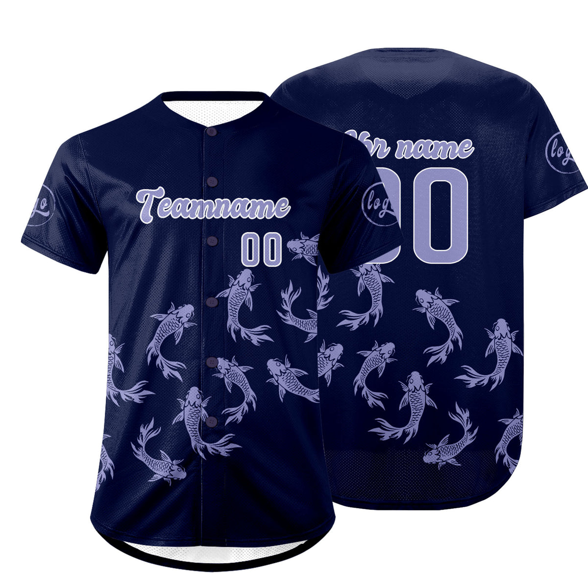 Benutzerdefiniert Dunkellila Lichtlila Personalisierter Baseball Jersey mit Farbverlauf Team Uniform mit Namen und Nummer