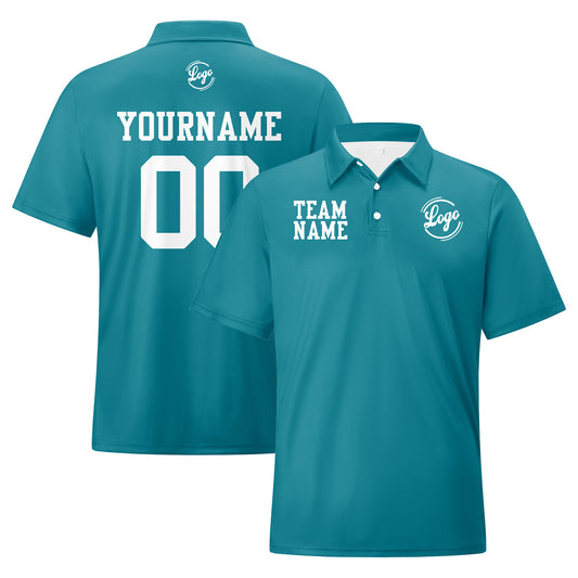 Benutzerdefinierte Grün Weiß Fußball Polo-Shirts Fügen Sie Ihr Einzigartiges hinzu Logo/Name/Nummer