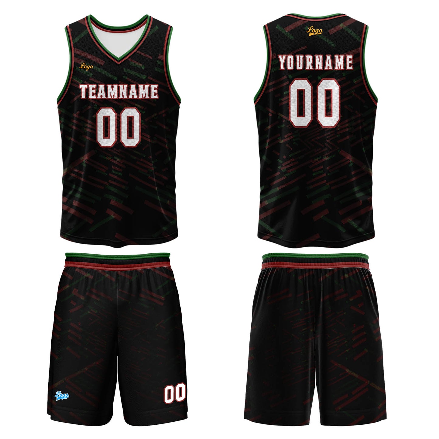 Benutzerdefinierter Schwarz Orange Rot Basketball Jersey Uniform Anzug gedruckt Ihr Logo Name Nummer