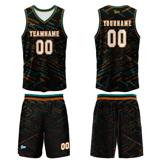 Benutzerdefinierter Schwarz  Lila Basketball Jersey Uniform Anzug gedruckt Ihr Logo Name Nummer