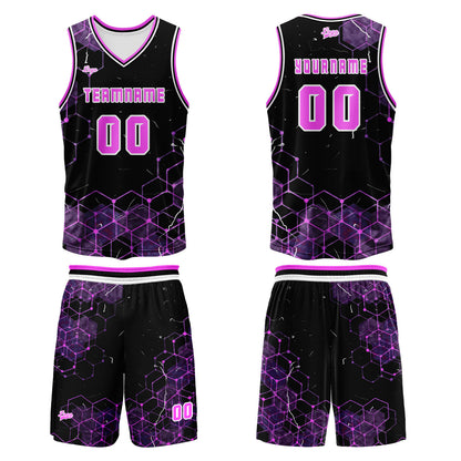 Benutzerdefinierter Rose Basketball Jersey Uniform Anzug gedruckt Ihr Logo Name Nummer