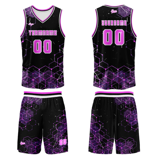 Benutzerdefinierter Rose Basketball Jersey Uniform Anzug gedruckt Ihr Logo Name Nummer