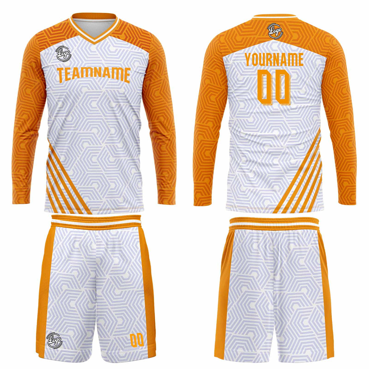 Kundenspezifisches Orange Basketball Fußball Schießen langes T-Shirt für Erwachsene und Kinder