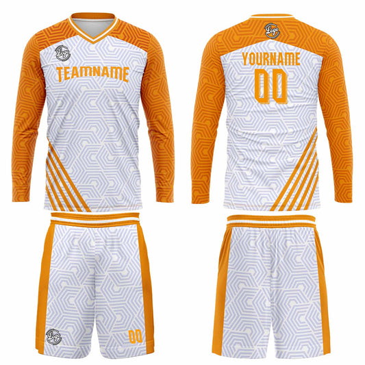 Kundenspezifisches Orange Basketball Fußball Schießen langes T-Shirt für Erwachsene und Kinder