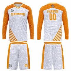 Kundenspezifisches Orange Basketball Fußball Schießen langes T-Shirt für Erwachsene und Kinder