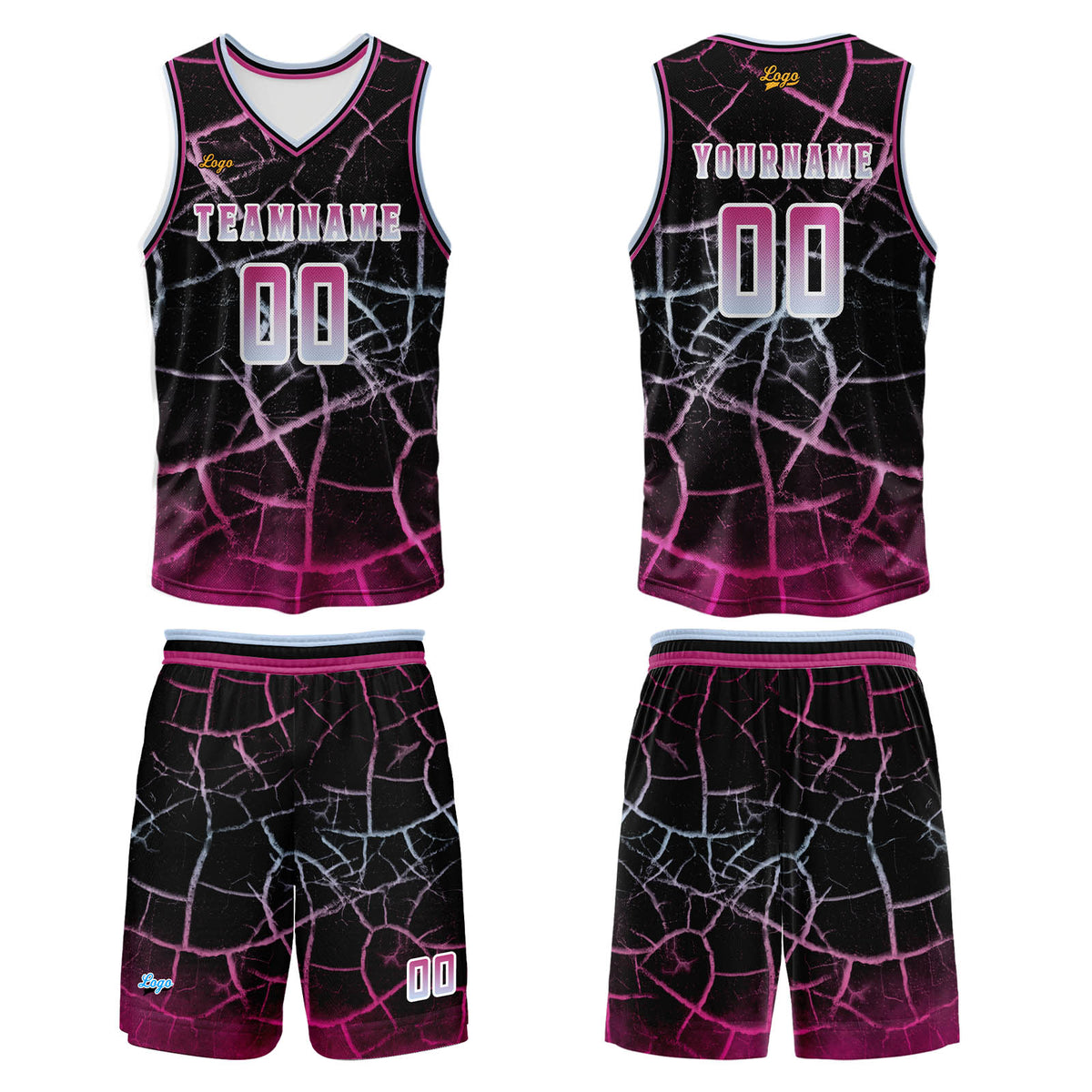 Benutzerdefinierter Puderblau Basketball Jersey Uniform Anzug gedruckt Ihr Logo Name Nummer