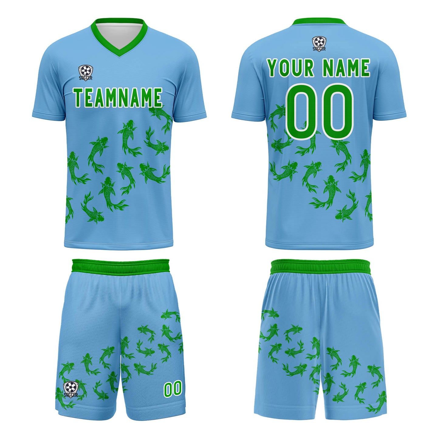Benutzerdefinierte Himmel  Blau Trikots für Männer Frauen Personalisierte Fußball Uniformen für Erwachsene und Kind