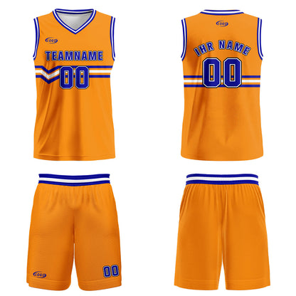 Benutzerdefinierter Orange Lila Weiß Basketball Jersey Uniform Anzug gedruckt Ihr Logo Name Nummer