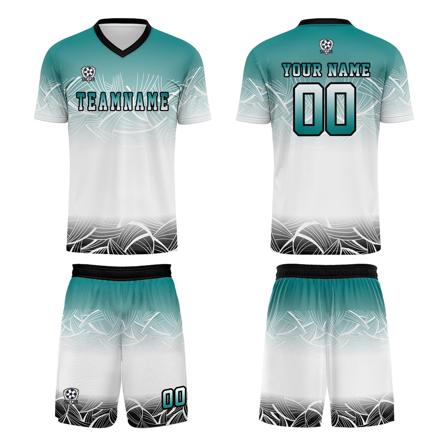 Benutzerdefinierte Weiß Trikots für Männer Frauen Personalisierte Fußball Uniformen für Erwachsene und Kind